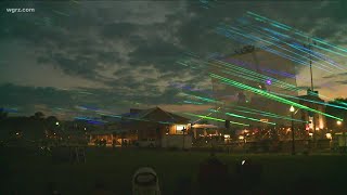 Laser light show at Canalside [upl. by Oicneserc]