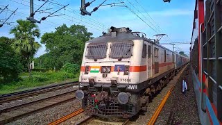 Dangerous Train Race  130Kmph Rajdhani VS 110Kmph Coalfield Express  Epic Parallel Race [upl. by Lorine337]