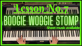 How to play boogie woogie piano Really easy to follow lesson Sheet music available [upl. by Enyehc]