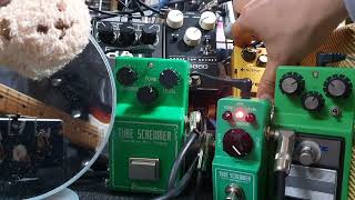 Tube Screamer MINIIbanezTS808TS9ATS808od3BOSSRat DistortionFender Relic GuitarFender Amp [upl. by Wadesworth]