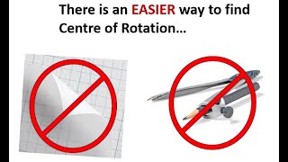 How to find the Center of Rotation 3  Transformations Maths Help  IGCSE GCSE Maths [upl. by Nonnahsed]