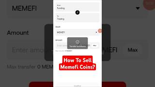 How To Sell Memefi Coins  Memefi Coin Sell Karne Ka Tarika memefi youtubeshorts shorts trending [upl. by Melisandra]