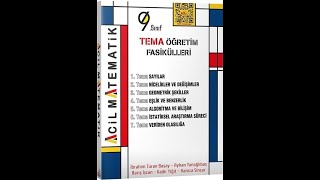 Acil Yayınları 9 Sınıf Acil Matematik Tema Öğretim Fasikülleri [upl. by Analram]