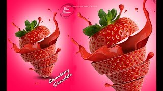 Photoshop  Poster Design Strawberry Flavor  Ju Joy Design Bangla [upl. by Wilhelmine]