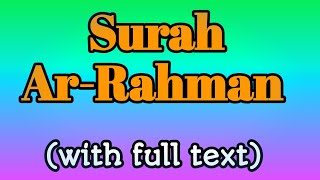 Surah ArRahmanAdhkar and DuaOmar Hisham Al Arabi voiceMorning Dua [upl. by Ron]