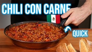 Easy amp fast Chili con Carne • Mexican chili meat stew recipe [upl. by Malliw164]