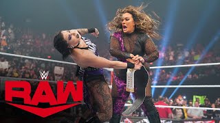 Nia Jax annihilates Rhea Ripley in a brutal postmatch onslaught Raw highlights Sept 11 2023 [upl. by Eissej]