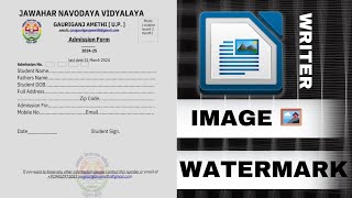 Libreoffice Writer Me Image Watermark Kaise Lagayen  libreofficewriter [upl. by Tien]