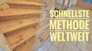 Die verwunschene Treppe  Wenn das Holz im Sandsturm erwacht Holztreppe sandstrahlen [upl. by Clementis]