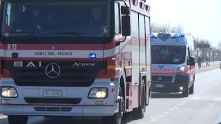 APS Vigili del Fuoco Rimini  Ambulanza Croce Azzurra Riccione in emergenza [upl. by Humph574]