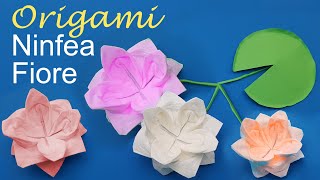 Origami fior di loto fiore di ninfea come fare un fiore con un tovagliolo [upl. by Jeno950]