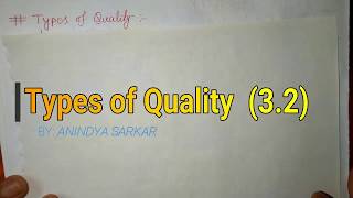 Types of QualityQuality of Design Conformance amp Performance Lecture2 Bengali By Anindya Sarkar [upl. by Prasad38]