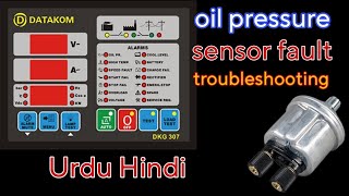 low oil pressure sensor fault troubleshooting UrduHindi  Generators professional [upl. by Yltnerb860]