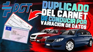 Duplicado carnet de conducir por variación de datos cambio NIE a DNIapellidos [upl. by Annawaj]