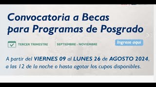 BECAS DE MAESTRÍA PARA DOCENTES  INAFOCAM [upl. by Ttik]