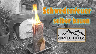 Schwedenfeuer selber bauen DIY [upl. by Eelrebmik]