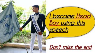 Speech for Head Boy  Speech for School Elections  Head Boy Speech  Head Girl Speech [upl. by Einon]