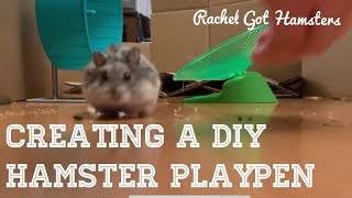 DIY HAMSTER PLAYPEN 🐹 Upcycling Cardboard Boxes to Make a Hamster Free Roam Area 🏃 [upl. by Lowrie617]