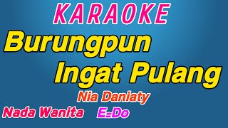 Burungpun Ingat Pulang  Nostalgia Karaoke Indonesia  Nia Daniaty  Nada Wanita  Slow Rock [upl. by Aihsit254]