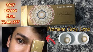 Baush amp Lomb Lacelle Color Contact Lenses  Lacelle Premium Grey Lens  TryOn And Review [upl. by Scharaga791]