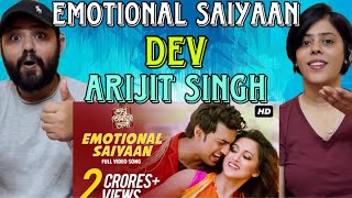 Emotional Saiyaan Song Reaction  Dev  Mimi  Arijit Singh  Shalmali  Bengali Song [upl. by Aelanej]