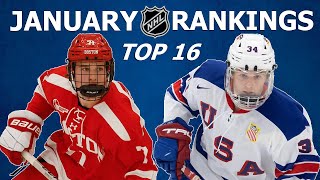 2024 NHL DRAFT RANKINGS  January Top 16 [upl. by Arednaxela]