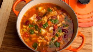 Easy Grandma’s Minestrone Soup Cancerfighting Healthysurvivorship cancerawareness [upl. by Vonnie]