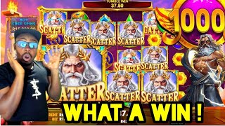 quotGates of Olympus 1000x Win Reaction  Beginners Luckquot [upl. by Ahsekahs]