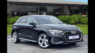 Brand New Audi A3 Sportback S line TFSIe  Carlisle Audi [upl. by Otsenre]