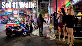 Bangkok Night walk  Sukhumvit Soi 11 [upl. by Starlin]