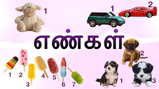 எண்கள் 110  Learn to count from 1 to 10 in Tamil  1 முதல் 10 வரை  Learning for babytoddler [upl. by Adiraf218]