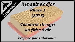 Changer un filtre à air  Renault Kadjar DCi 2016 [upl. by Gisela]