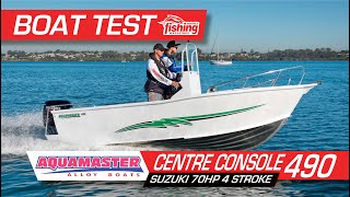 Tested  Aquamaster 490 Centre Console with Suzuki 70HP [upl. by Jehias386]