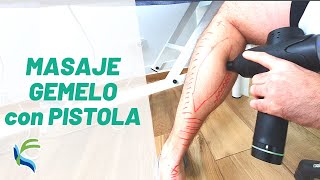 MASAJE de GEMELO con pistola de masaje  Fisiolution [upl. by Pineda748]