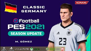 M GÓMEZ facestats Classic Germany How to create in PES 2021 [upl. by Redlac]