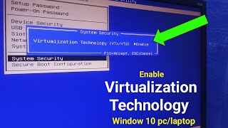 enable virtualization in windows 10 PClaptop BIOS Settings  enable virtualization Technology [upl. by Ahsinroc]