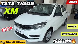 2024 Tata Tigor XM Walkaround Review  Tigor XM Petrol Price amp Features ✅  Tigor Second Base Model [upl. by Parrnell]