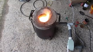 Metal Casting at Home Part 47 Oil Burning Furnace [upl. by Alimak]