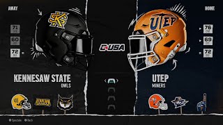 Kennesaw State at UTEP [upl. by Ecirtal]