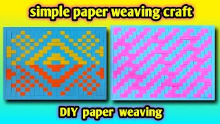 simole paper weaving weaving with paper strips paper weaving tutorial tejido de papel [upl. by Ferino]