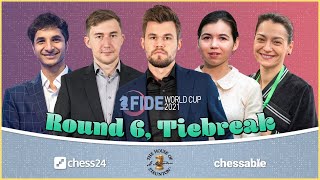 FIDE World Cup Round 63  Anish Giri amp Sopiko Guramishvili [upl. by Cohligan227]