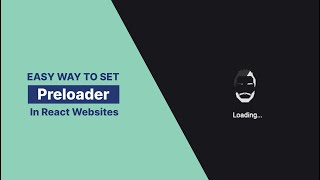 How To Make Website Preloader Using ReactJs  Page Loading Website Loading Animation  react css [upl. by Olfe860]