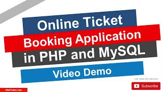 Ticket Booking System in PHP and MySQL [upl. by Kerred57]