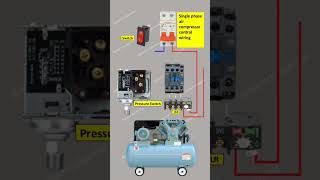 Single phase air compressor automatic control wiring diagram [upl. by Sabec]