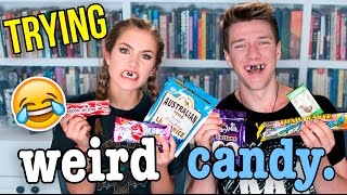 Trying WEIRD Foreign Candy CHALLENGE w Mel Joy REACTION  Collins Key [upl. by Ducan]