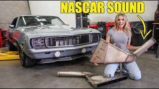 We Put A NASCAR Exhaust on my 1969 Camaro It Sounds Insane [upl. by Ffirahs]