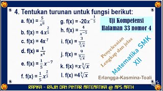 Turunan Fungsi Aljabar Berbentuk Pangkat Pecahan Pangkat Negatif dan Akar matematikaasik [upl. by Gus]