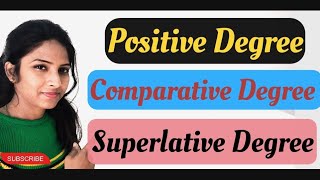 Degree  positive degree comparative degree superlative degree english grammer [upl. by Ijuy349]