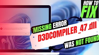 2024How To Fix D3DCOMPILER47dll Missing from computer Not Found Error Windows 10117 3264 bit [upl. by Aylatan790]