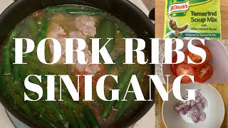 How to cook pork ribs sinigang Mommy Michelle [upl. by Yeknarf]